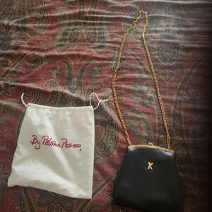 Paloma Picasso Black and Gold Crossbody Bag